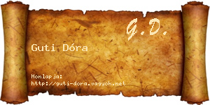 Guti Dóra névjegykártya